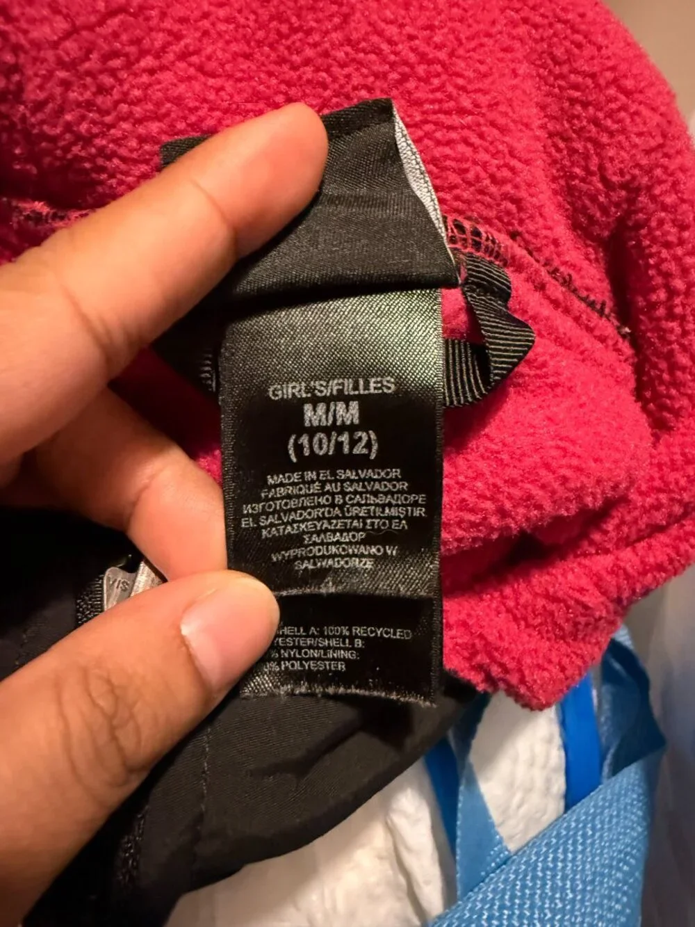 The North Face Girls M 10/12 Pink Black Hooded Fleece Full Zip Jacket  Category: